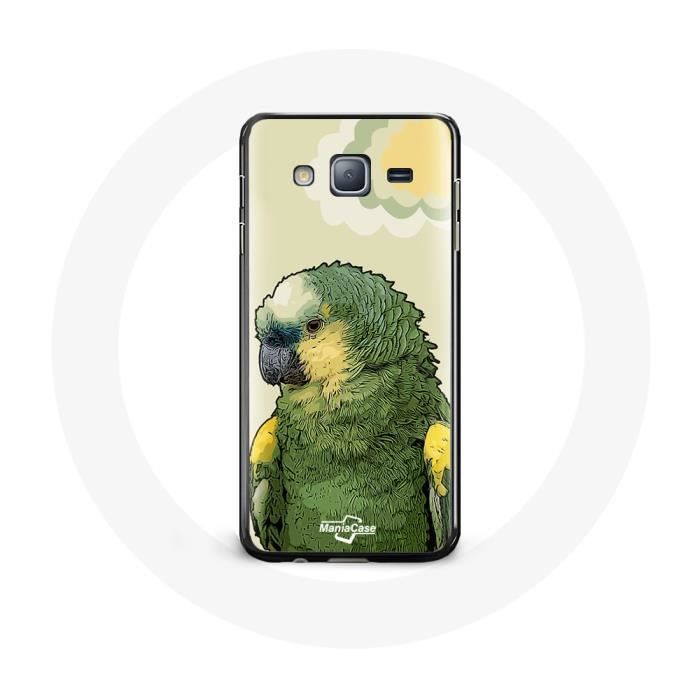 Hülle für Samsung Galaxy j3 2016 Amazon Papageien Grün
