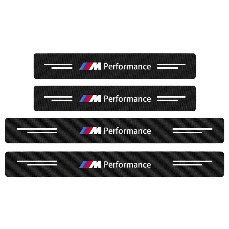 4 Stück Kohlefaser Auto Türschweller Schutz 3D Aufkleber Autozubehör für BMW E46 E90 E60 F30 F10 E39 E36 F20 G30 G20 E87 E92 E91