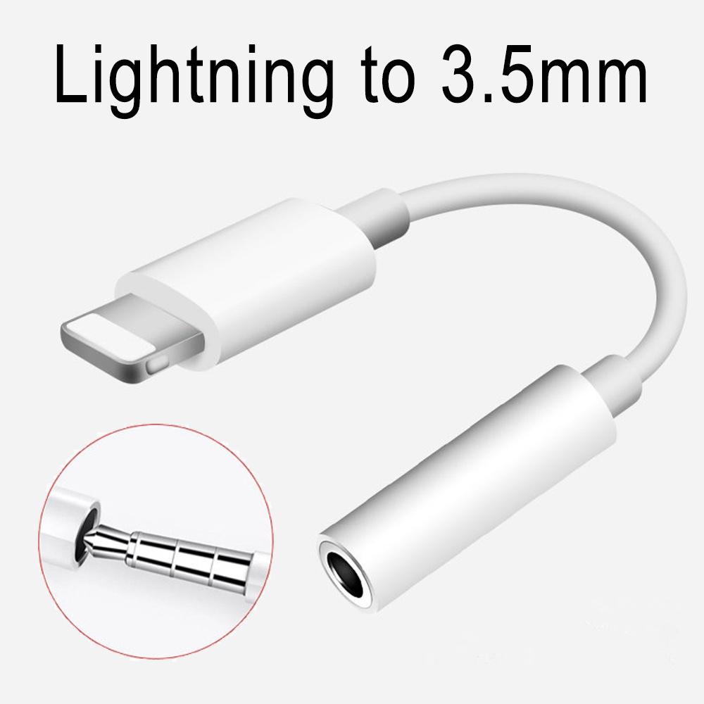 Für iPhone Lightning auf 3,5 mm Kopfhörer-Kopfhörer-Buchse, Aux-Adapter, Kabel-Adapter weiß
