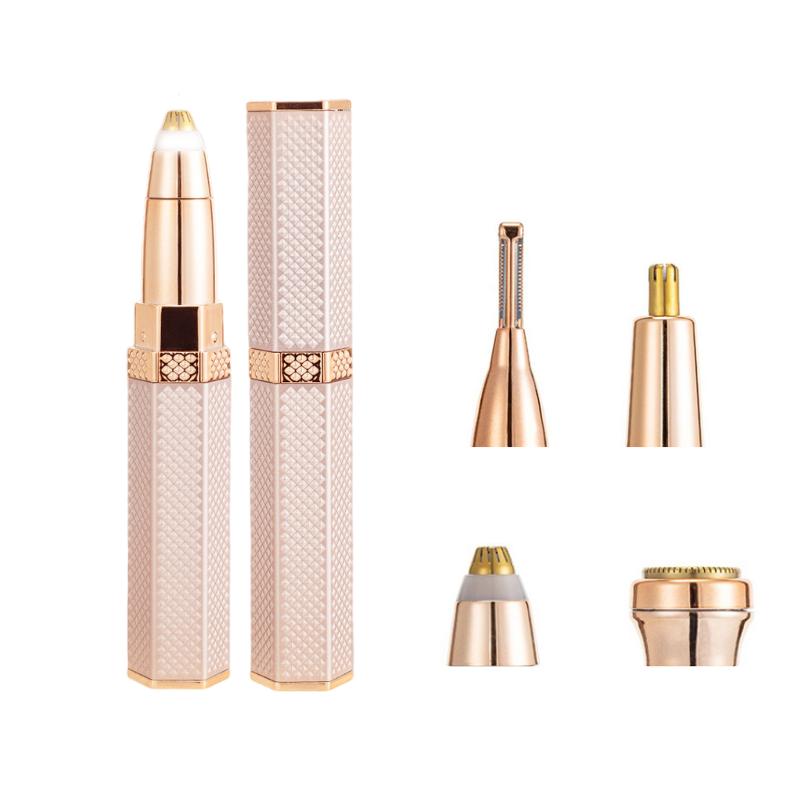 4 in 1 elektrischer Augenbrauenrasierer, Make-up-Werkzeug, schmerzloser Augenbrauen-Epilierer, Mini-Rasierer, Rasierer, Gesichtshaarentferner, Damen-Epilierer, USB wiederaufladbar 4 In 1