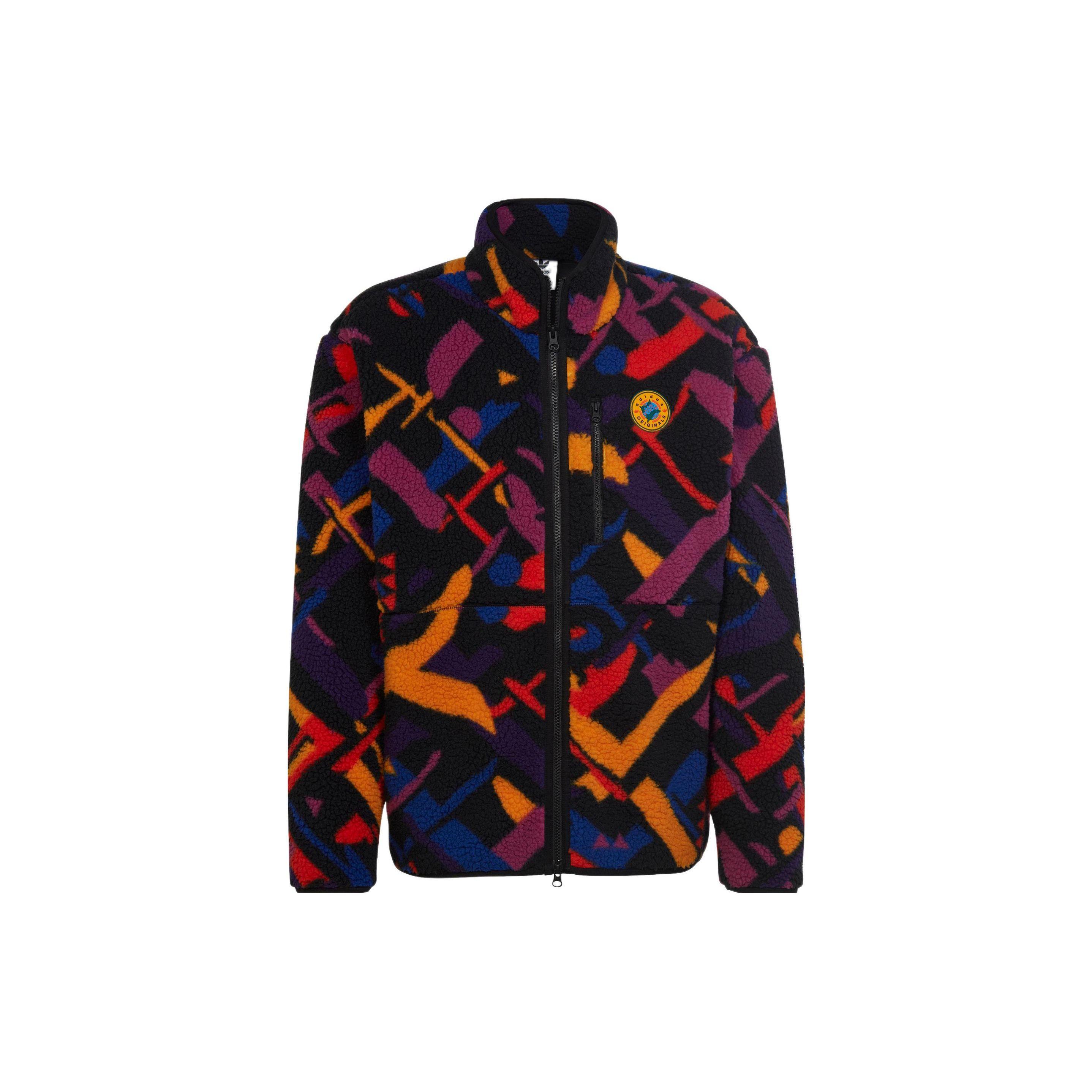 Adidas Originals FW22 Trefoil Logo Print Stehkragen Reißverschluss Warme Jacke Herren Jacken Mehrfarbig II8478 M