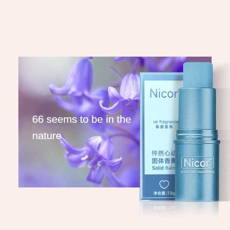 Nicor Solid Balm, anhaltender Duft, leichter Duft, tragbares festes Parfüm für männliche und weibliche Studenten Blue Wind Chime