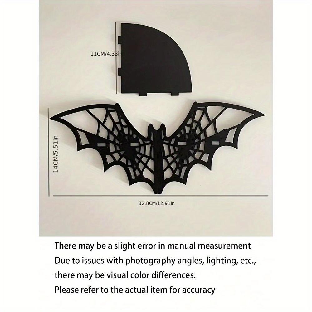 1PC Halloween Party Dekoration Leuchter Regal Lagerung Regal Spinne Web Bat Ecke Regal Hause Dekoration Artikel 1pc schwarz
