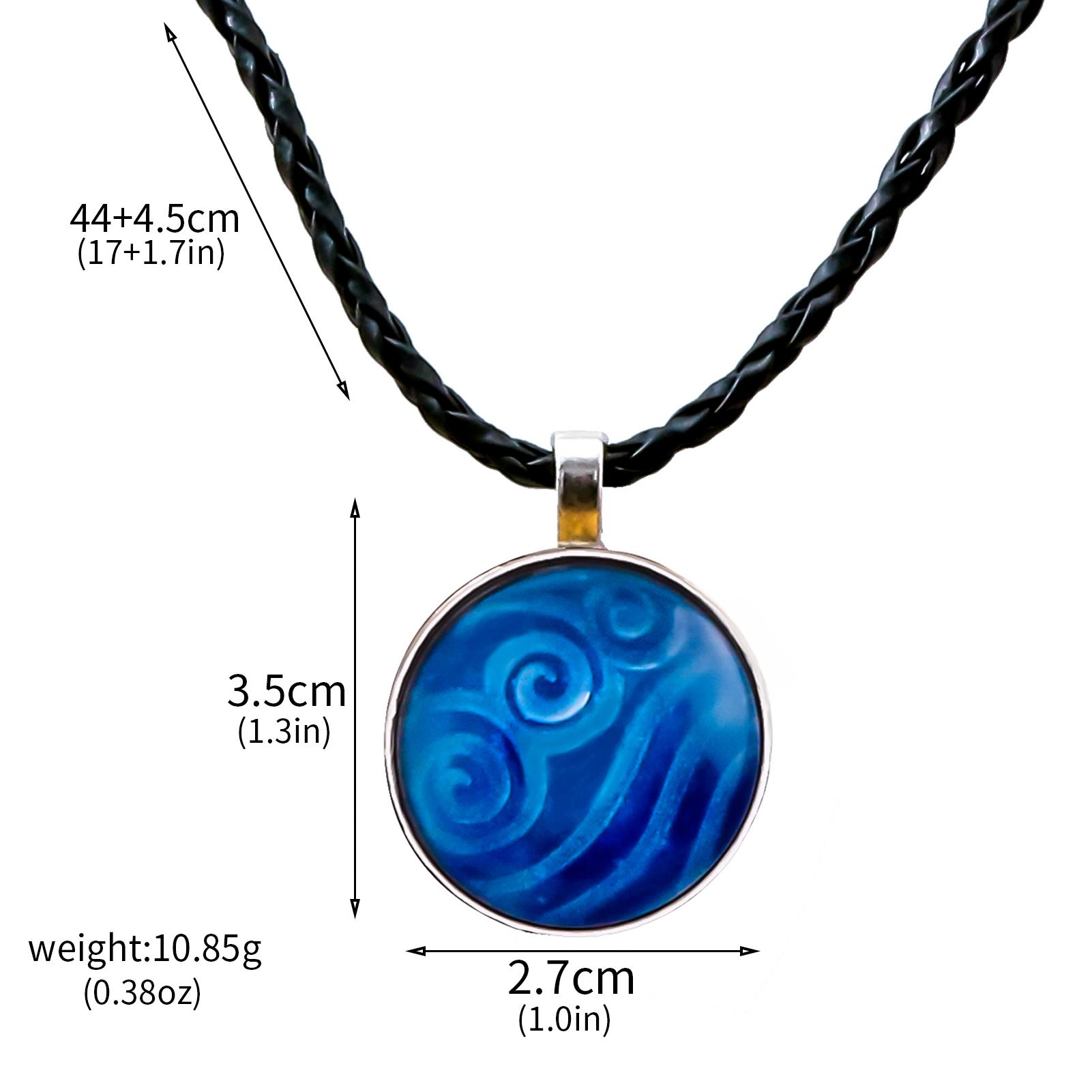 Avatar Der Herr der Elemente Halskette Königreich Schmuck Anime Katara Wasserstamm Anhänger Glaskuppel Halskette Cosplay Requisiten Schmuck