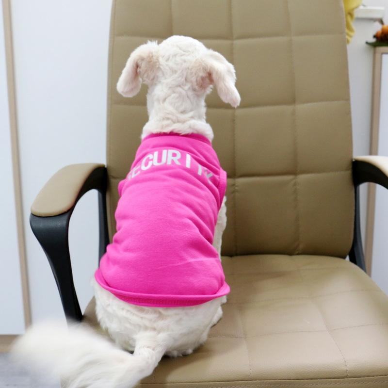 Frühling Sommer Haustier Welpen Kleidung Kleine Mittelgroße Hund Katze Muster Kurzarm Weste T Shirt Bekleidung Kleidung Chihuahua L heißes rosa