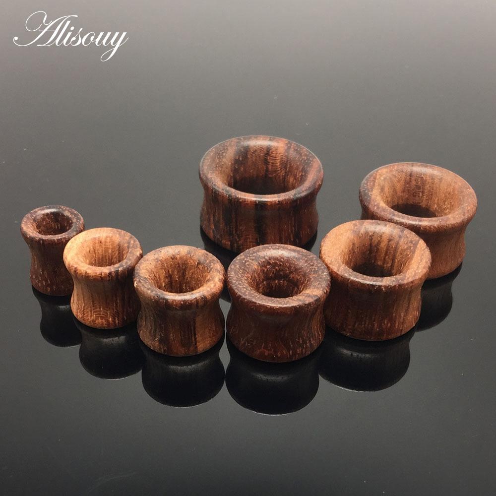 2 Stück Mode Flesh Tunnel Ohrstöpsel große Gauge Piercing Expander braun Bubinga Rosenholz 8mm-20mm Piercing Körperschmuck für Männer 20mm