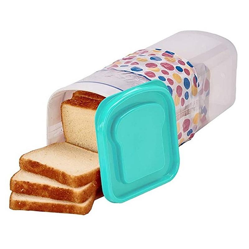 Luftdichter Brotlagerbehälter Kunststoff Brotkasten mit Deckel, Frischer Sandwichbrotbehälter, Kompakter Arbeitsplatten-Spender grün