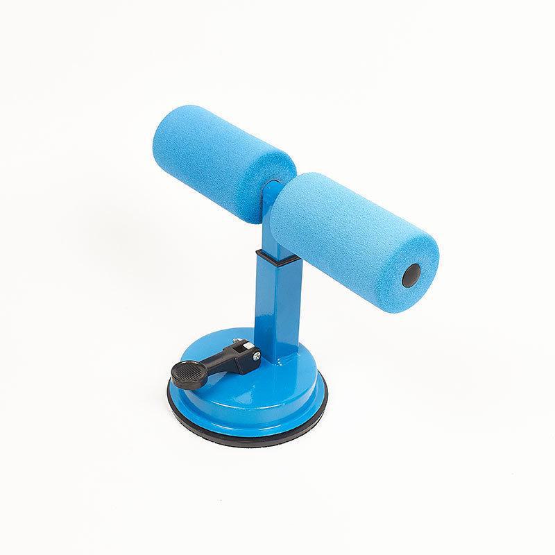 Bauchmuskel-Trainingsgerät mit Saugfuß für Sit-ups, verstellbares Fitnessgerät mit Einzel- und Doppelstangen Horizontal bar blau