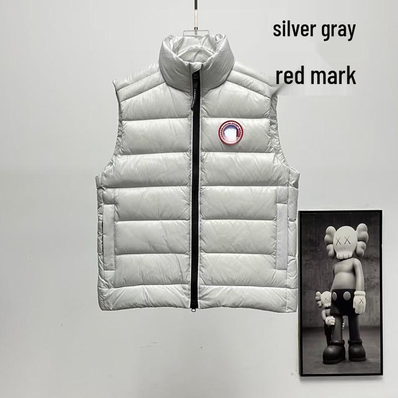 Canada Goose Crofton Daunenweste: Wasserdicht, Ärmellos, Stehkragen, 700 cuin Bauschkraft, Colorblock-Design. Extra Small