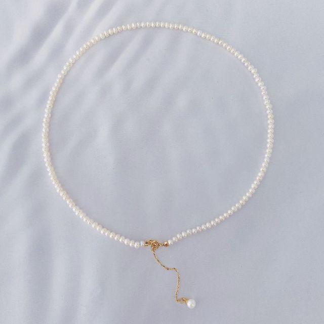 100 % 925 Sterling Silber Perlenanhänger Halskette für Frauen Hohe Halskette Weiblich Hochzeitsfeier Feiner Schmuck 40 cm Halskette white