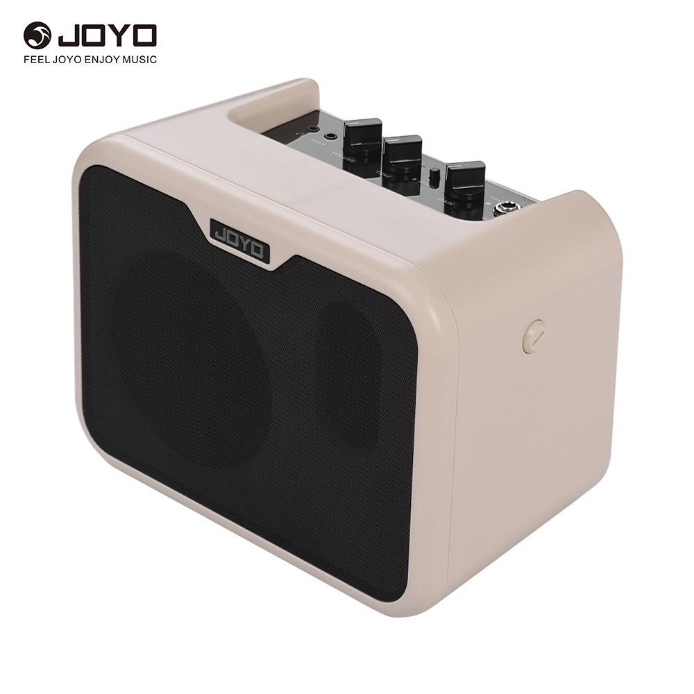 JOYO MA-10B Mini tragbarer elektrischer Bass-Verstärker-Lautsprecher, 10 Watt Verstärker, Normal/Drive, zwei Kanäle EU Plug weiß