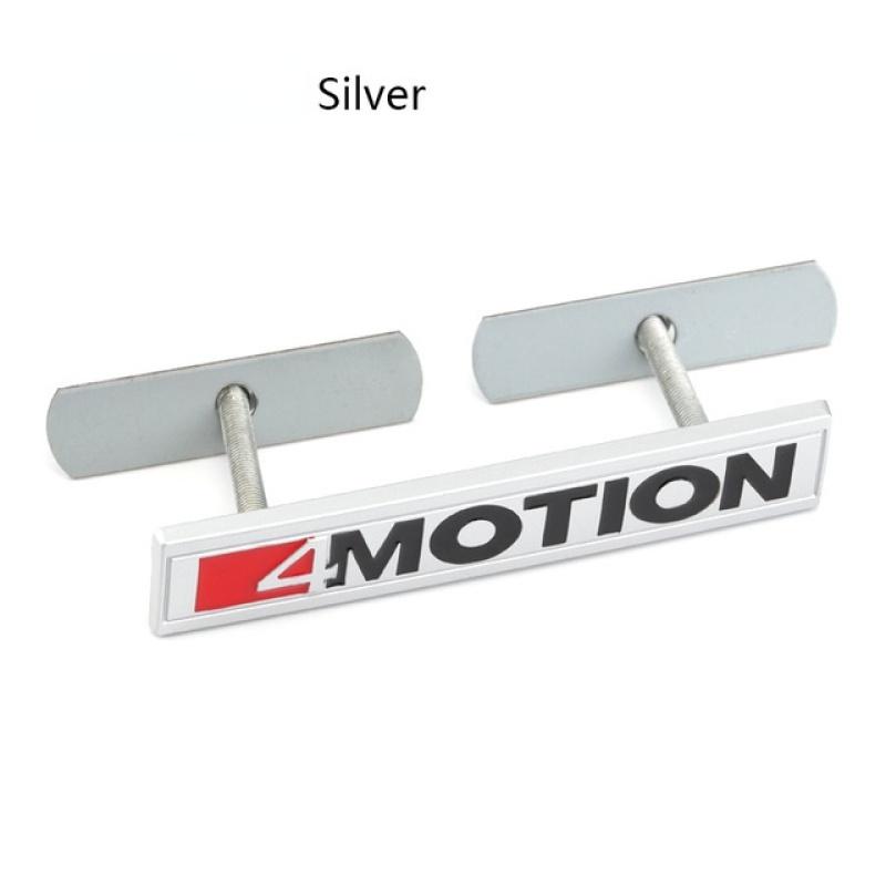 4 Motion Logo Autoaufkleber Emblem Abzeichen Aufkleber Fronthaube Kühlergrill für Mul/tivan Ti/guan GO/LF Po/lo Tigu/an Je/tta Hig/hline 4motion Touareg Grille Badge silber