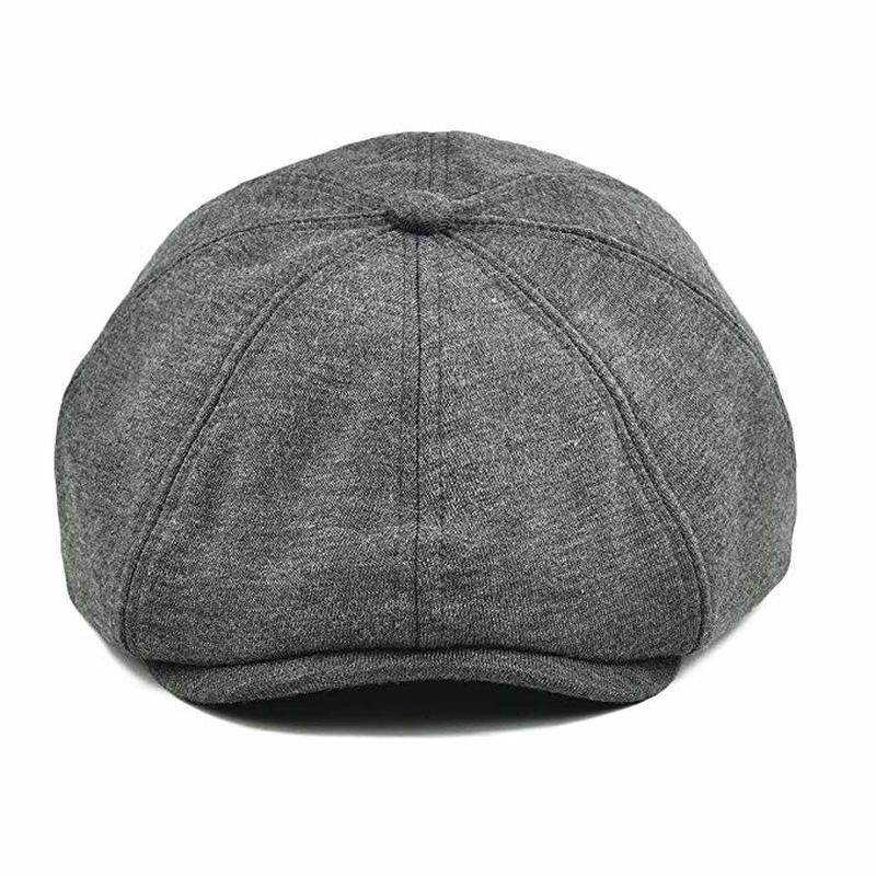 Männliche und weibliche Newsboy-Mütze, Mode-Gatsby-Mütze, Golfer-Trucker-Mütze, Efeu-Baskenmütze, Papa-Mütze, die einen flachen Hut fährt Grey
