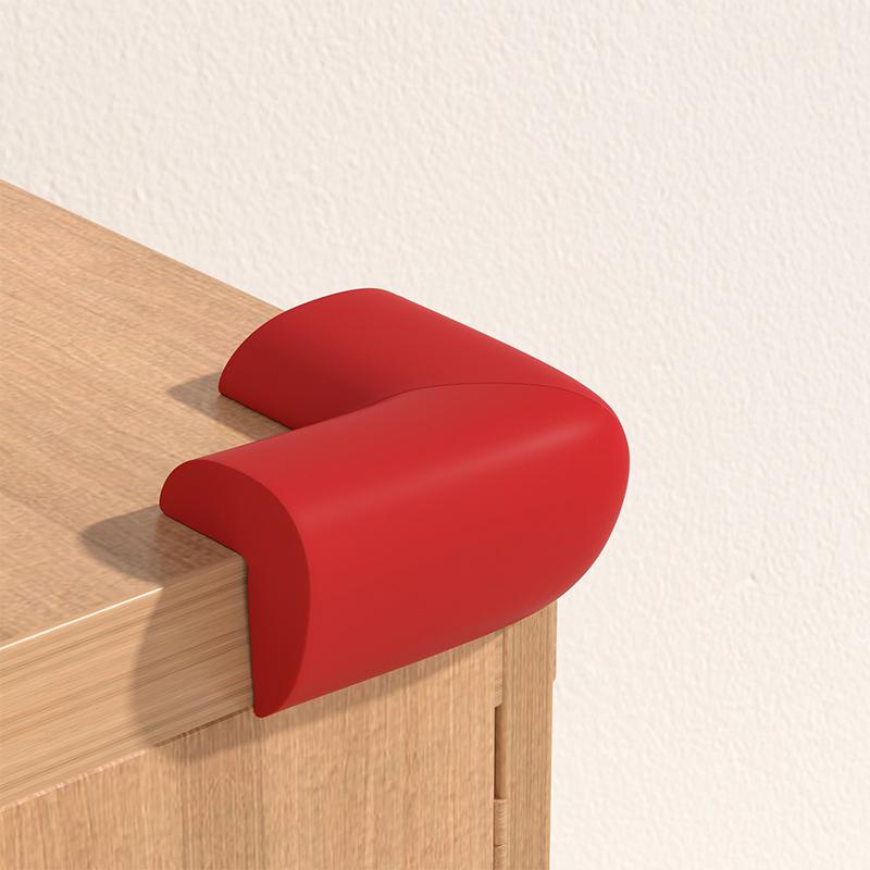 4 Stück Eckenschutz für Babytische, Sicherheitsschutz, Kindermöbel, Kantenschutz, Eckenschutz, Antikollisionsschaum 4pcs red