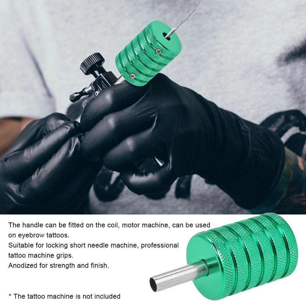 35mm Aluminium Tattoo Maschine Griff Griff Rohr Einstellbar Für Patrone Tattoo Nadel Rotary & Spule Ta grün