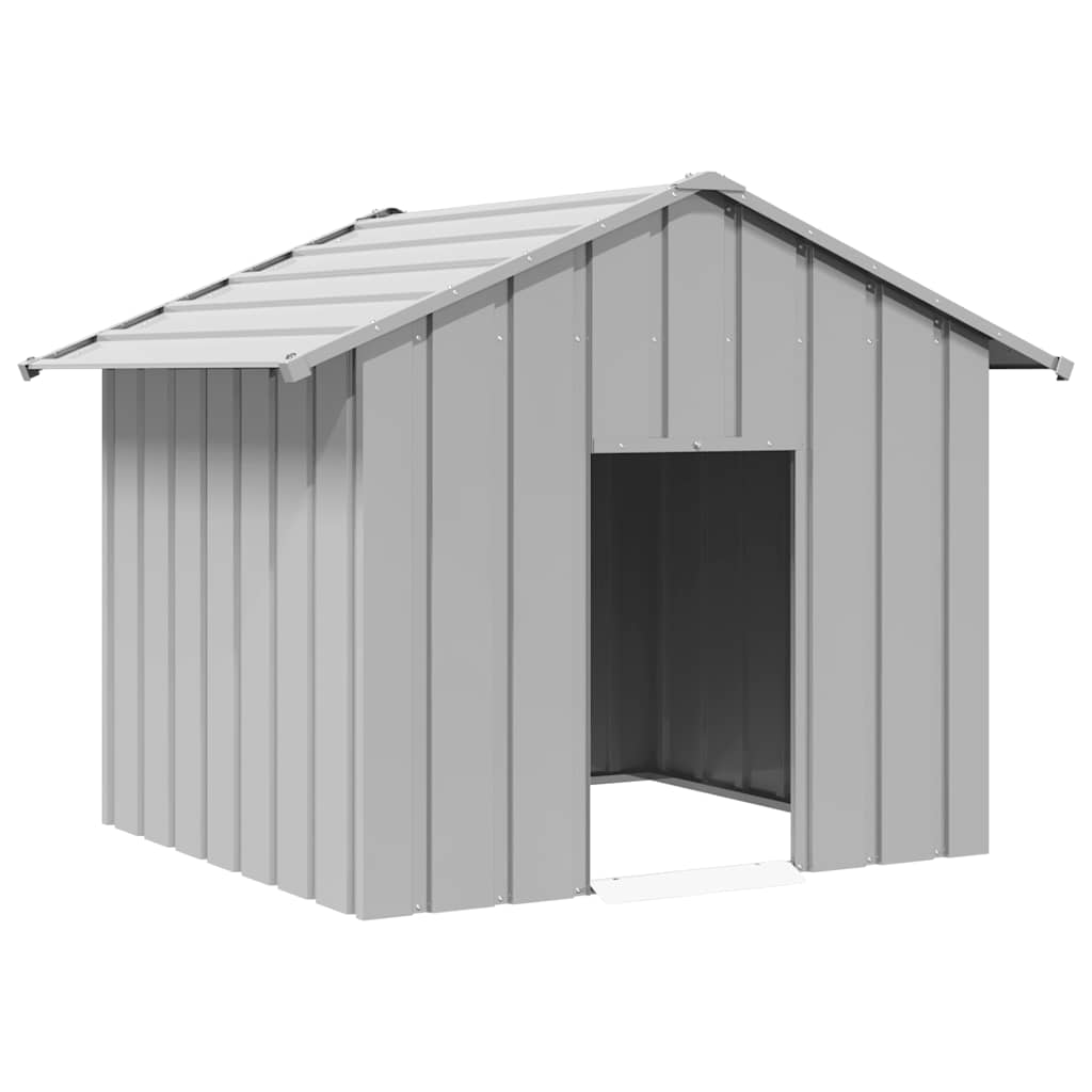 Hundehütte mit Dach 131 x 101 x 102 cm Verzinkter Stahl