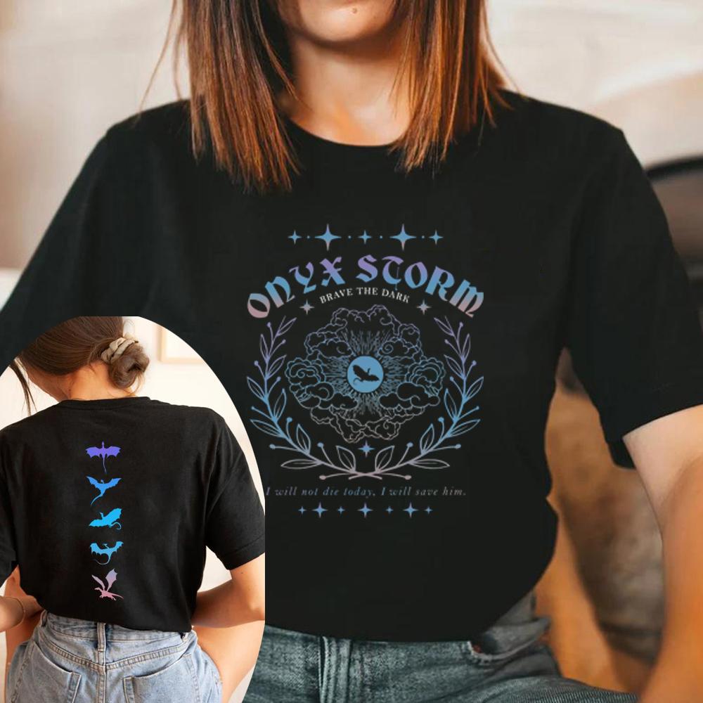 Onyx Storm Basgiath War College T-Shirt Xaden Riorson T-Shirts Unisex Kurzarm T-Shirts Vintage T-Shirts Bücherwurm Geschenk Shirt S schwarz