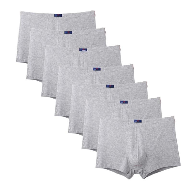 7 Stück L XL 2XL 3XL 4XL 5XL 6XL Boxershorts Herrenunterwäsche Modal Unterwäsche Mittlere Bundweite Unterhosen 3XL white