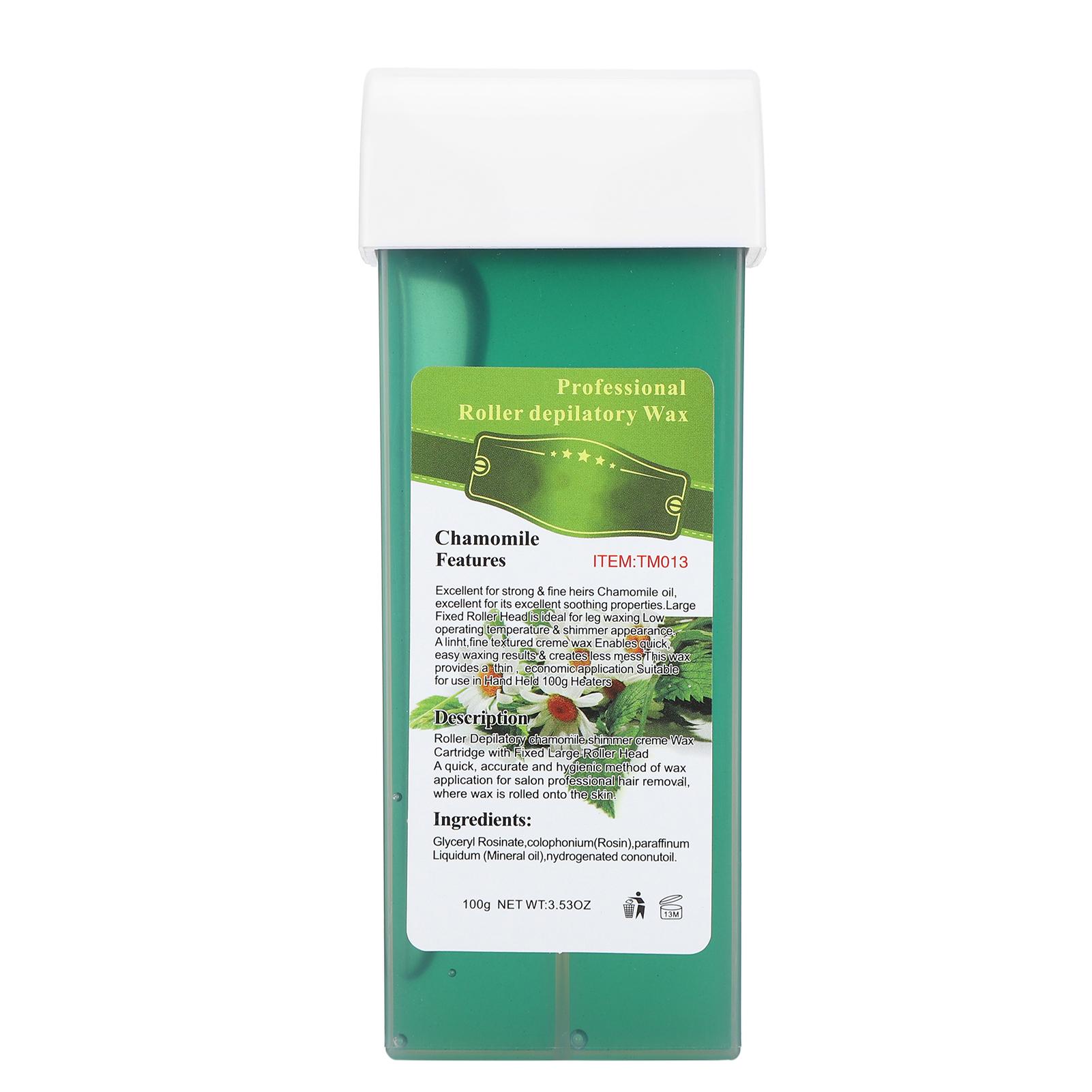 100g Professionelle Roller Enthaarungswachs Home Haarentfernung Große Fläche Körper Haarentfernung Wachs Roller Chamomile