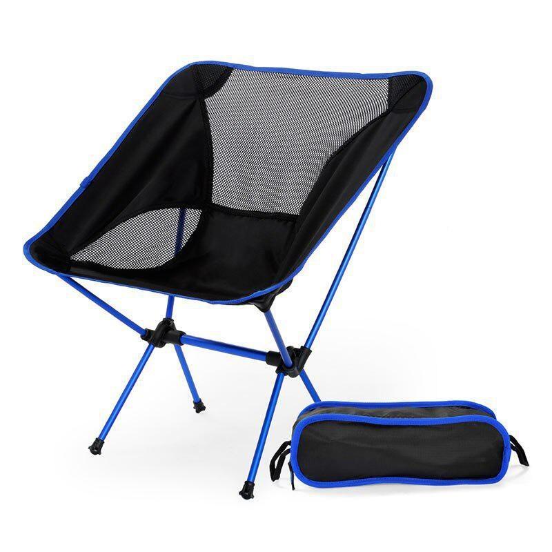 Reise Ultraleicht Klappstuhl Superharten Hohe Last Outdoor Camping Stuhl Tragbare Strand Wandern Picknick Sitz Angeln Werkzeuge Stuhl blau