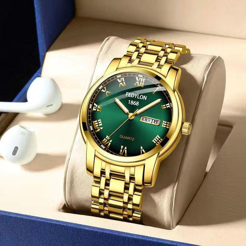 Uhr Herren Automatische Nicht-mechanische Uhr Herren Studenten Zehn Wasserdicht Leuchtende Quarz-Uhr Herren Minimum white