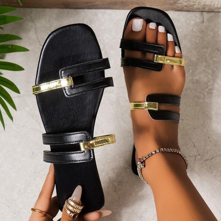 Damenschuhe in Übergröße Hausschuhe Farbblockierung Lässig Outdoor-Bekleidung Coole Hausschuhe Damenschuhe Strandschuhe 36 schwarz