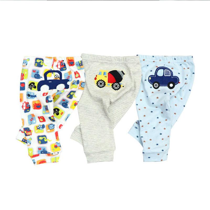 3PCS Neugeborenen Hosen Cartoon vier jahreszeiten Baby 100% Baumwolle Weiche Mädchen Hosen Baby Jungen hosen Hosen 0-24M 6M