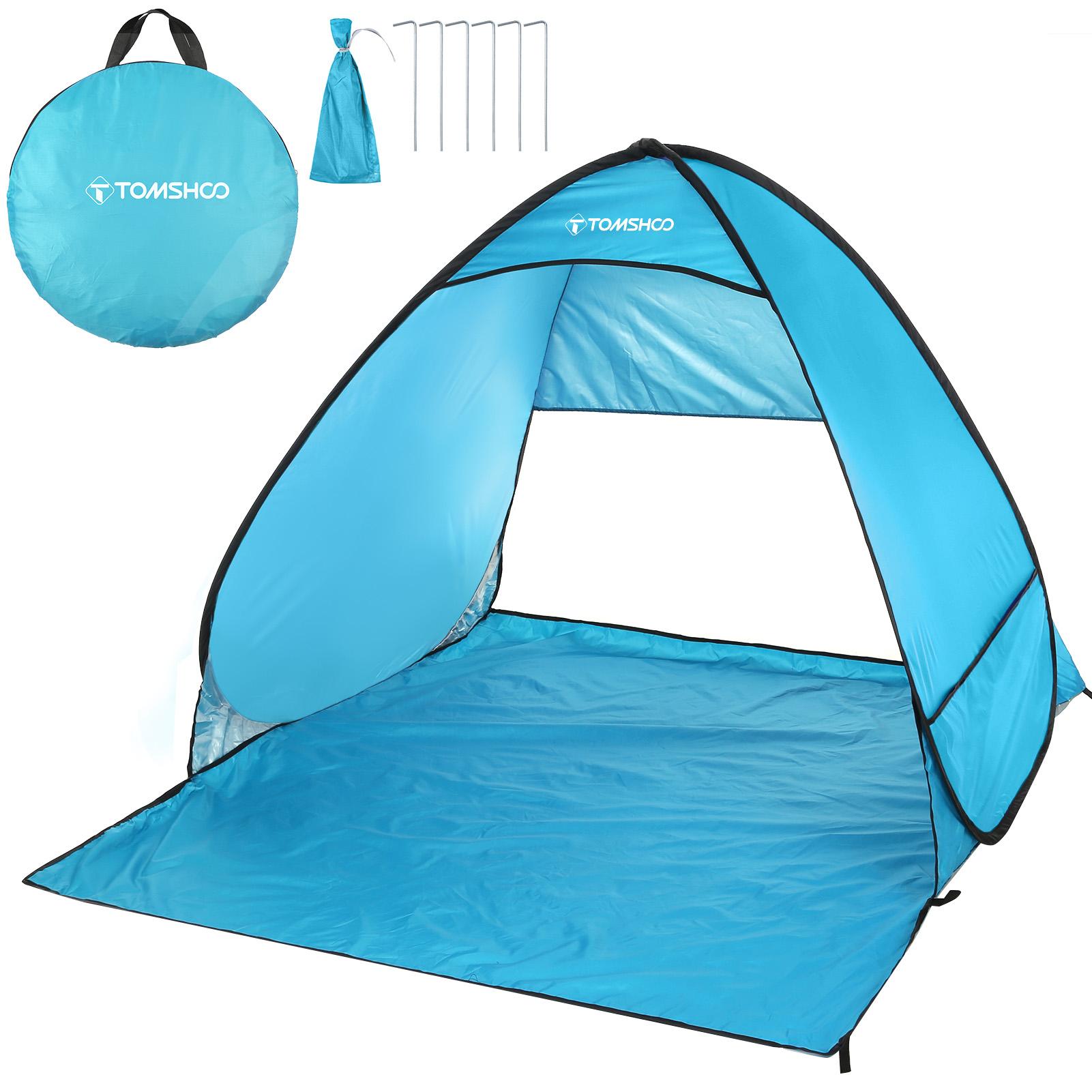 Pop Up Strand Zelt Leichte Automatische Instant Outdoor Strand Schatten Sonnenschutz Zelt Baldachin Cabana himmelblaue