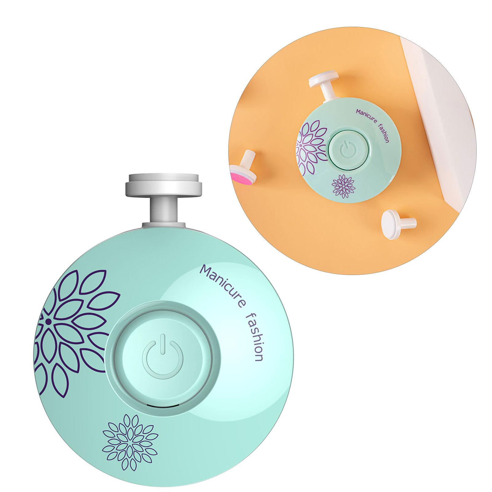 Elektrischer Nagelfräser mit 6 Ersatzköpfen Einfach zu bedienen Sicherer Nagelbohrer für Kinder Frauen Männer