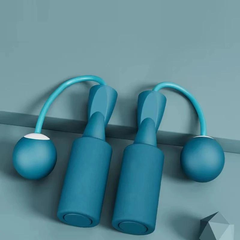 Kabelloses Springseil mit schweren Bällen, Sport-Fitnesstraining, Bodybuilding-Übung, schnelles Springseil, Heim-Fitnessgerät 3.2cm ball blau