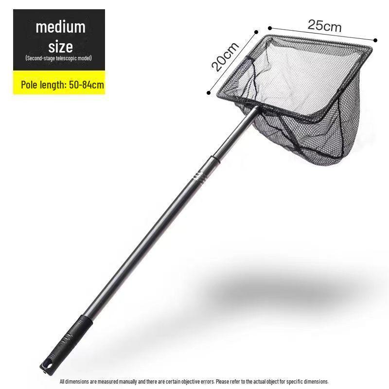 Ausziehbarer Aquarium-Kescher aus Edelstahl für Goldfische und Zierfische medium size, 150 pieces