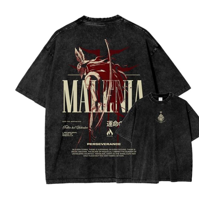 Elden Ring Malenia Klinge von Miquella Vintage Washed Oversized T-Shirt | Unisex Soulsborne Gaming Streetwear Tee XXL