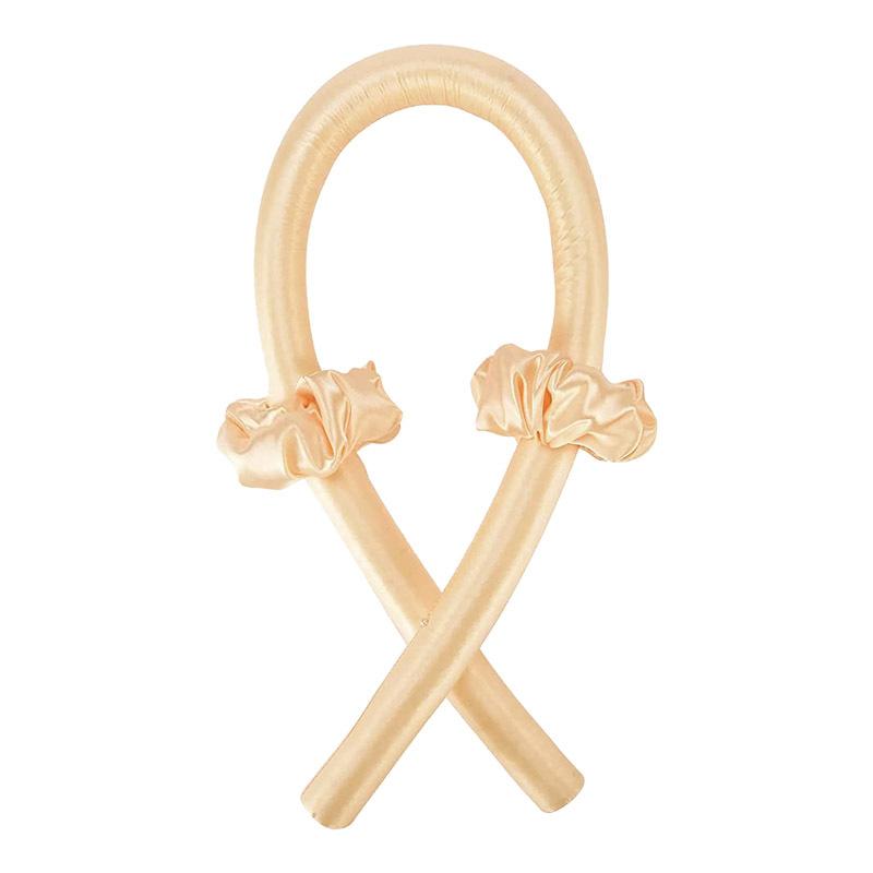 Lockenwickler Heatless Stirnband Curling Rod Schaum Curler Seide Curling Band Haar Ring DIY Haar Styling Werkzeuge Machen Haar Locken beige
