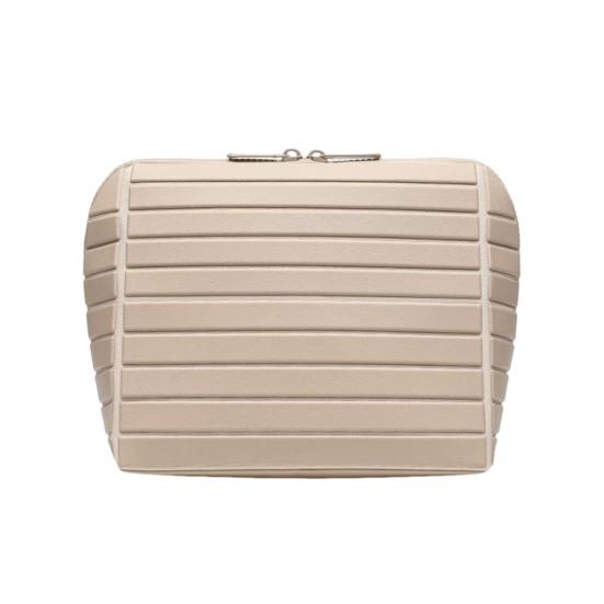 Paralleler Reise-Kosmetiktaschen-Koffer Wasserdicht mit herausnehmbarem Trenner Kosmetik-Organizer Klappbarer Kosmetikbehälter für Hautpflege-Toilettenartikel Small apricot