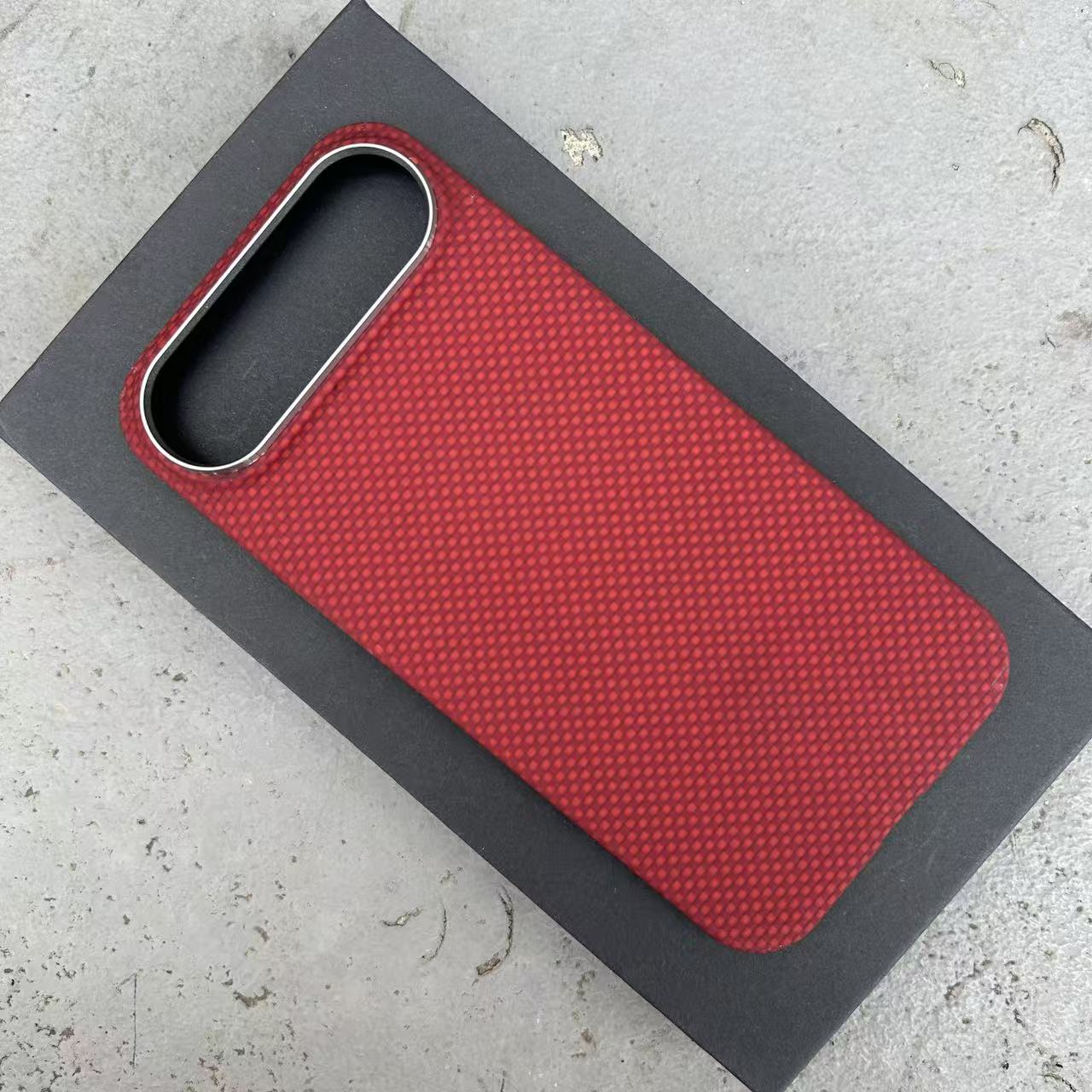 Für iPhone Air 17 Air Ultra Dünn Leicht Aramid Kohlefaser Hülle Starke Magnetische MagSafe Hülle Aramidfaser Abdeckung iPhone Air rot