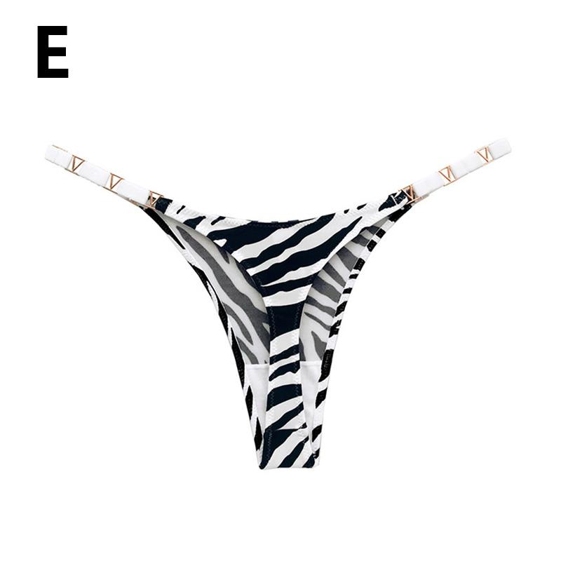 Damen Fitness Unterwäsche Tanga Höschen Low-Waist Nahtlose Tanga Höschen G String Sport XL Zebra-Print