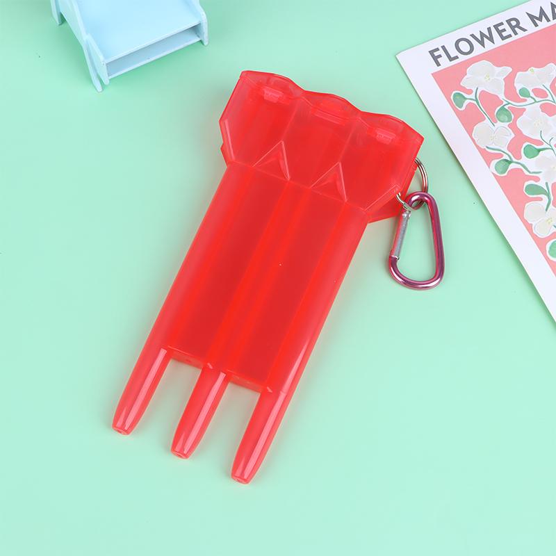 1Pc Dart Box Tragbare Universal Transparent Darts Abs Dart Box Key Lock Schnalle rot