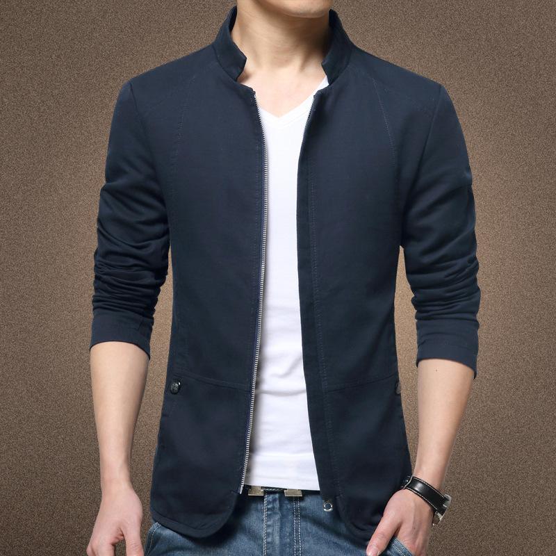 Herren Herbst Stehkragen Gewaschene Jacke Koreanischer Stil Übergröße Herren Herren Slim Jacke Herren Business Jacke Herren XXXXL