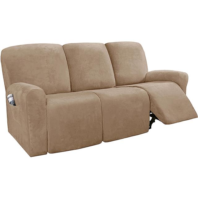Samt Sessel Sofa Überzug für Wohnzimmer Relaxsessel Abdeckung Sofa Schonbezug Sessel Abdeckungen 1 2 3 4 Sitzer Sofa Überzug für Zuhause 1 Seat(22-33inch)