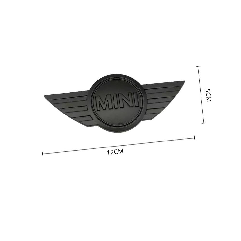 1 Stück Mini 3D Metall Schwarz Mini Emblem Auto Motorhaube Vorne/Heckklappe Abzeichen für Mini Cooper R56 R50 R58 R52 R53 R55f56 f55 Zubehör