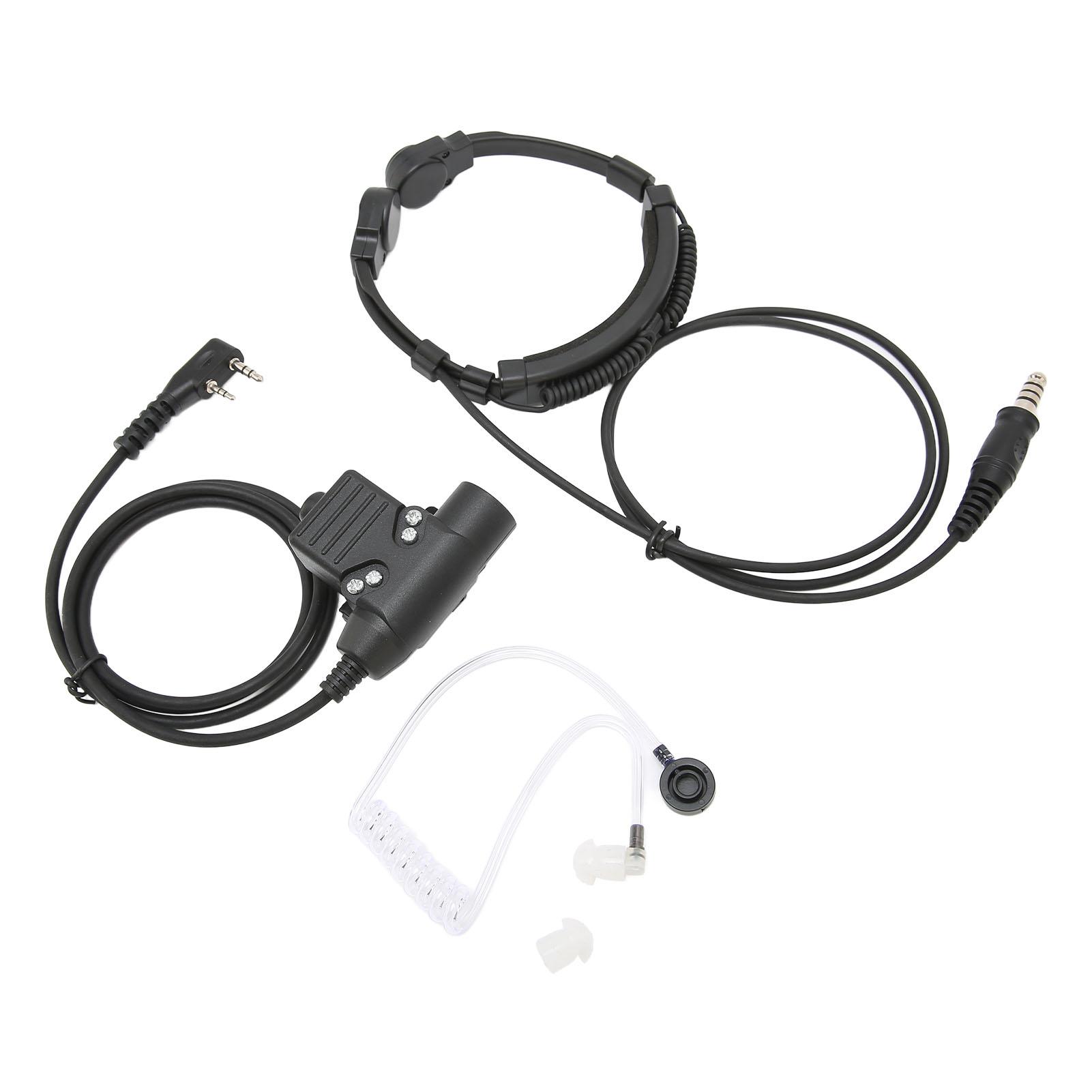 U94 PTT- und Throat Control-Headset, 7,1 mm Rauschunterdrückung, einstellbares Walkie-Talkie-Headset mit PTT