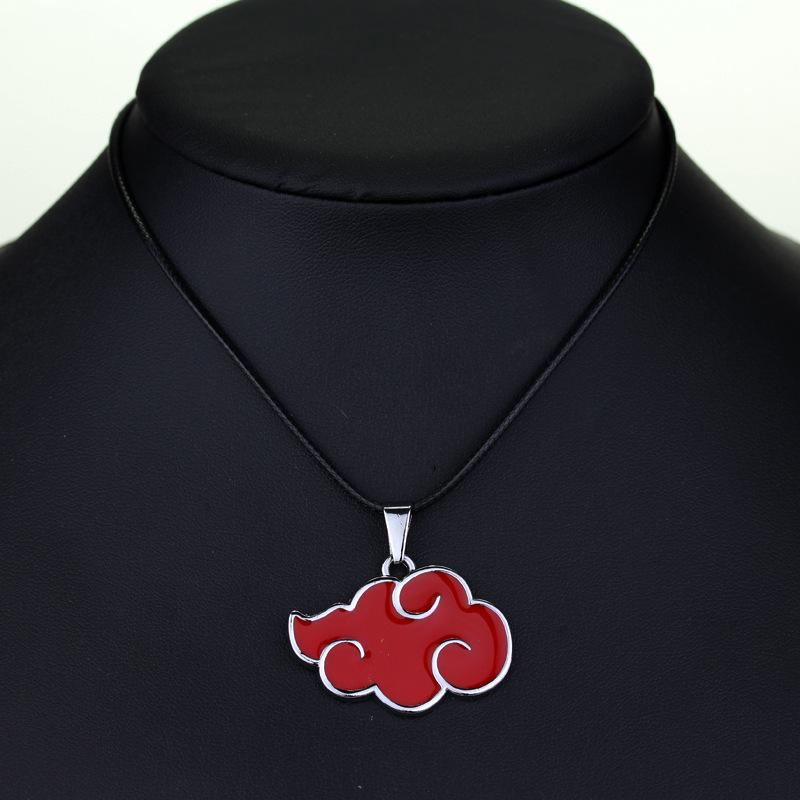 Rote Wolke Anhänger Halskette für Frauen Narutos Anime Zubehör Itachi Titan Schmuck Cartoon Herren Halsketten Geschenke