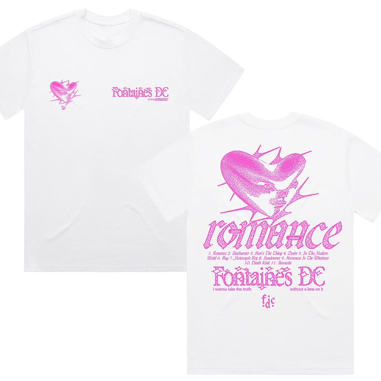 Neues Fontaines D.C. Romance T-Shirt in The Modern World Herrenbekleidung Harajuku T-Shirt Unisex Hochwertige Oberteile Baumwoll-T-Shirts M