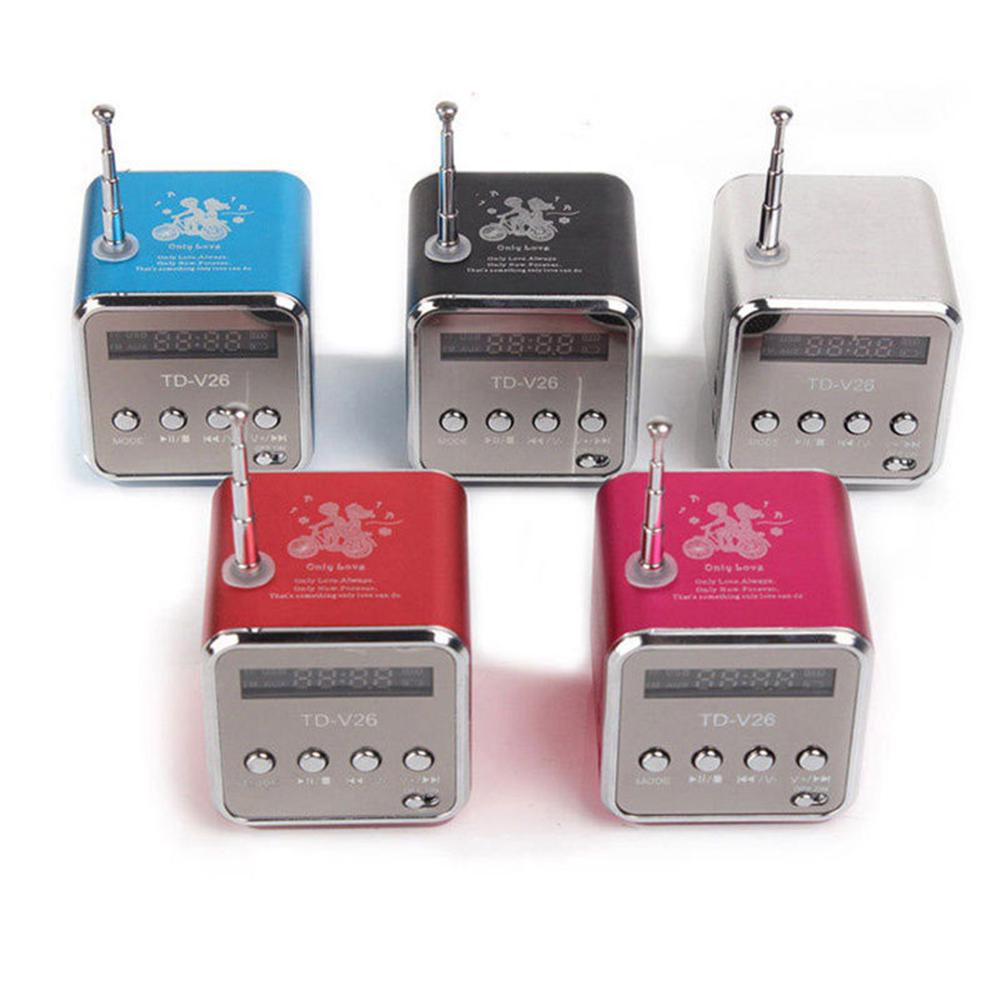 Tragbarer Mini-Lautsprecher mit Radio, Bildschirm, MP3-Player und Kartensteckplatz. schwarz