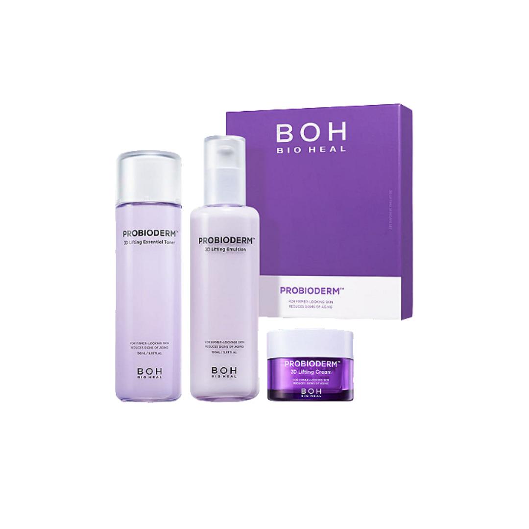 [BIO HEAL BOH] Probioderm 3D Lifting Hautpflege 3er Set (Toner 150ml + Emulsion 150ml + Creme 15ml) 1set (toner,emulsion,cream)
