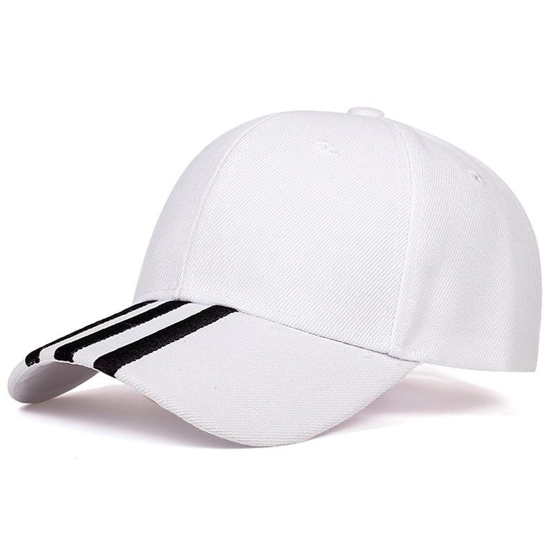 Mode Stickerei Baumwolle Baseball Cap Einstellbar Outdoor Sonnenschutz Hut Männer Hip Hop Caps Frauen Golf Cap Wild Hüte weiß