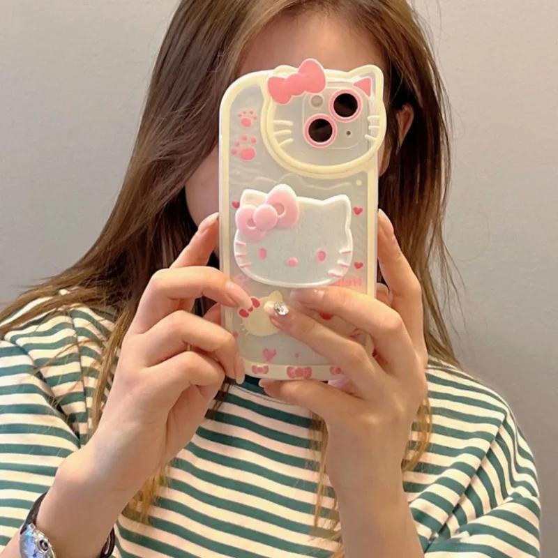 Sanrio Hello Kitty Ständer Handyhüllen Für iPhone 16 15 14 11 13 12 Pro Max XR XS 7 8 Plus Original Stoßfeste Hülle Y2K Hülle For iPhone XS  MAX