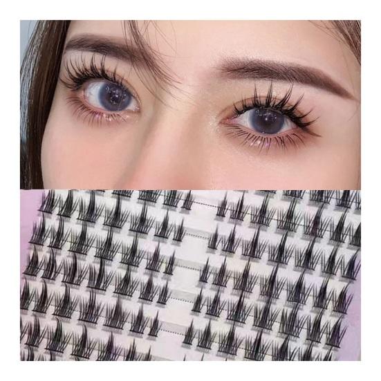 1 Set FALSCHE Wimpern Cluster Natürlichen Look Flauschigen Wiederverwendbare Frauen Individuelle Gefälschte Wimpern A