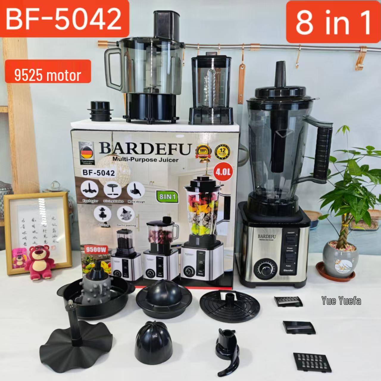 8-in-1 Hochleistungs-Standmixer: Edelstahl Entsafter, Mixer, Fleischwolf, Eiscrusher (4L) UK Standard Export