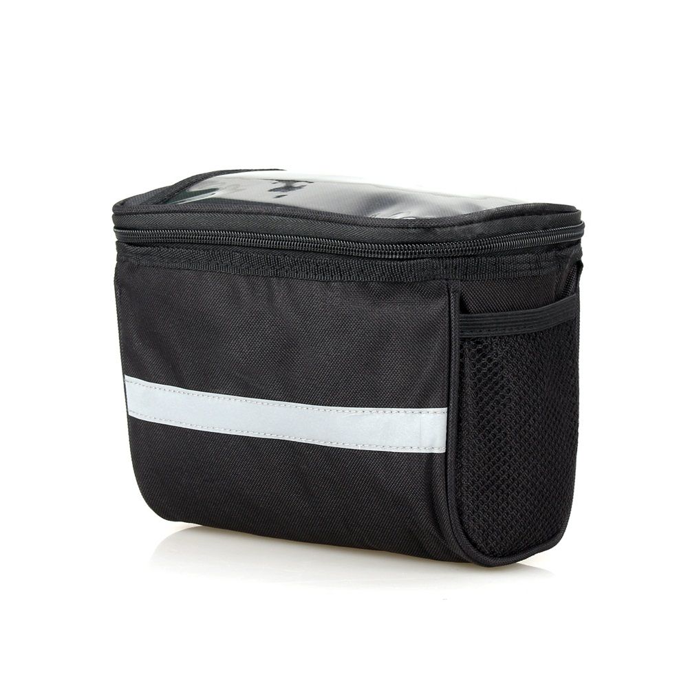 Reflektierendes Fahrradzubehör für den Außenbereich Fahrradlenker-Tasche Vorderradgabel-Korb Fahrradtasche Gepäckträgertasche schwarz